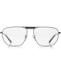 Balenciaga - Tag 2.0 Aviator-frame Metal Glasses - Lyst