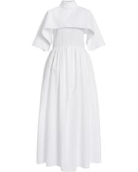 Jil Sander - Organic Cotton Poplin Maxi Dress - Lyst