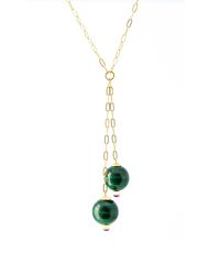 Haute Victoire 18k Gold, Malachite And Amethyst Necklace - Green