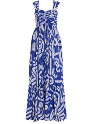 Busayo - Exclusive Kola Printed Crepe Maxi Dress - Lyst