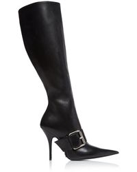 Balenciaga - Knife Buckle-detailed Leather Knee Boots - Lyst