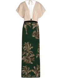 knee length dresses for ladies Etta Ruffle Slinky Maxi Dress - Ivory main image 0
