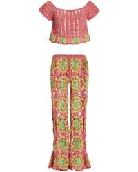 Akoia Swim - Exclusive Crocheted Cotton Top And Pant Set - Lyst
