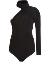 Courreges - Asymmetric Twisted Knit Bodysuit - Lyst