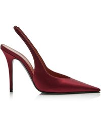 AMINA MUADDI - Anok Satin Slingback Pumps - Lyst