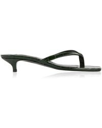 TOTEME - Croc-Embossed Leather Flip-Flop Sandals - Lyst