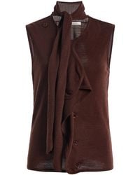 Lemaire - Asymmetrical Jersey Knit Vest - Lyst
