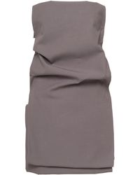 Prada - Strapless Gabardine Mini Dress - Lyst