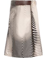 Niccolò Pasqualetti - Chimera Belted Printed-Silk Midi Skirt - Lyst