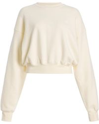 ÉTERNE - Cropped Cotton-Modal Sweatshirt - Lyst