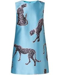 ROAME. - Sofia Cheetah- Satin Mini Dress - Lyst