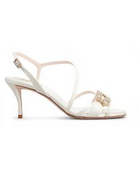 Roger Vivier - Efflorescence Satin Sandals - Lyst