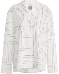 TOTEME - Monogram Cotton-Blend Pj Top - Lyst