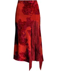 Erdem - French Fray Knit Midi Skirt - Lyst
