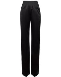 Valentino Garavani - Tailored Elegance Silk-Blend Straight-Leg Pants - Lyst