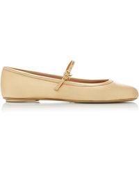 Gianvito Rossi - Carla Leather Ballet Flats - Lyst