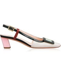 Roger Vivier - Belle Vivier Leather Slingback Pumps - Lyst