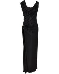 Versace - La Vacanza Safety Pin Jersey Gown - Lyst