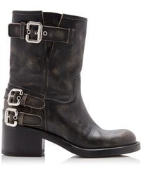 Chloé - Dakota Buckle-Detailed Leather Boots - Lyst
