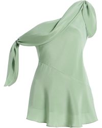 Rodarte - Exclusive Tie-Detailed Bias Silk-Crepe Top - Lyst