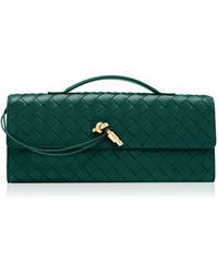 Bottega Veneta - Andiamo Intrecciato Leather E/W Clutch - Lyst