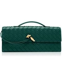 Bottega Veneta - Andiamo Intrecciato Leather E/W Clutch - Lyst