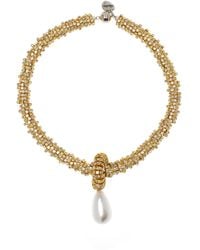 Julietta - Pearl, Crystal Gold-tone Necklace - Lyst