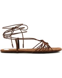 Saint Laurent - Babylon Suede Sandals - Lyst