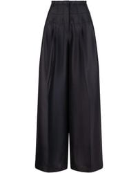 Heirlome - Condesa Baggy Mid-Rise Wide-Leg Silk Trousers - Lyst