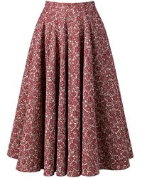 Lena Hoschek - Catherine Cotton Blend Midi Skirt - Lyst