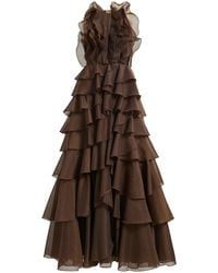 Aje. - Cleo Ruffled Organza Gown - Lyst