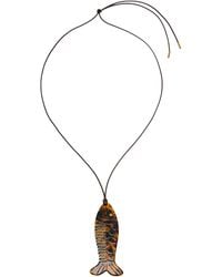 Eliou - Trout Comb Acetate And Cubic Zirconia Necklace - Lyst