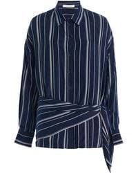 FAVORITE DAUGHTER - The Positano Striped Crepe Shirt - Lyst