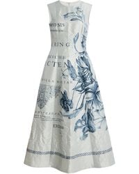 Erdem - Floral-Printed Midi Dress - Lyst
