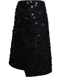 Alaïa - Sequin-embellished Silk-wool Wrap Skirt - Lyst