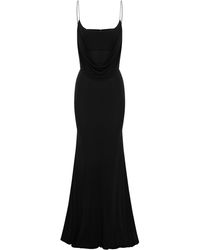 Alex Perry - Open-back Draped Jersey Gown - Lyst