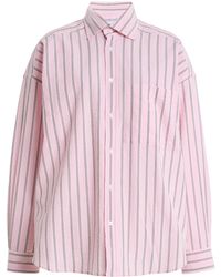 With Nothing Underneath - Exclusive The Weekend Striped Cotton Seersucker Shirt - Lyst