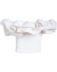 Off Shoulder Ruffle Tops for Women - Up to 85% off | Lyst