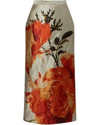 Erdem - Floral-printed Pencil Midi Skirt - Lyst