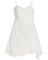 Aje. - Clarice Draped Linen-blend Mini Dress - Lyst