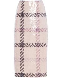 Brandon Maxwell - The Mercer Paillette Patterned Midi Skirt - Lyst