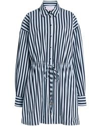 Carolina Herrera - Belted Cotton-Blend Dress - Lyst