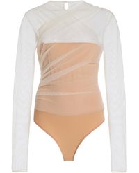 Nensi Dojaka - Tulle-Layered Bodysuit - Lyst