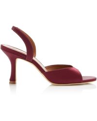 STAUD - Brigitte Satin Slingback Sandals - Lyst