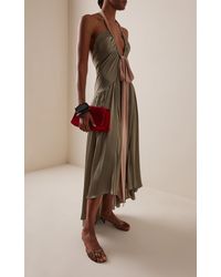 Siedres Exclusive Alin Open-back Jersey Maxi Dress in Yellow | Lyst  Australia