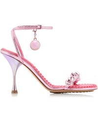 Bottega Veneta - Dot Lounge Metallized Sandals - Lyst