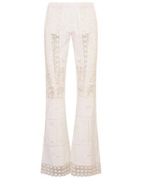 LoveShackFancy - Lilo Patchwork Cotton Lace Pants - Lyst
