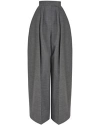 A.W.A.K.E. MODE - Rounded Wool-Blend Wide-Leg Pants - Lyst