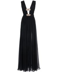 Zuhair Murad - Deep-V Embellished Silk Gown - Lyst