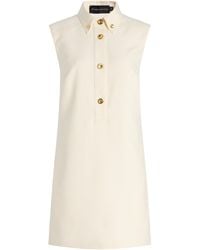 Brandon Maxwell - Exclusive The Belle Wool-Silk Crepe Polo Mini Dress - Lyst